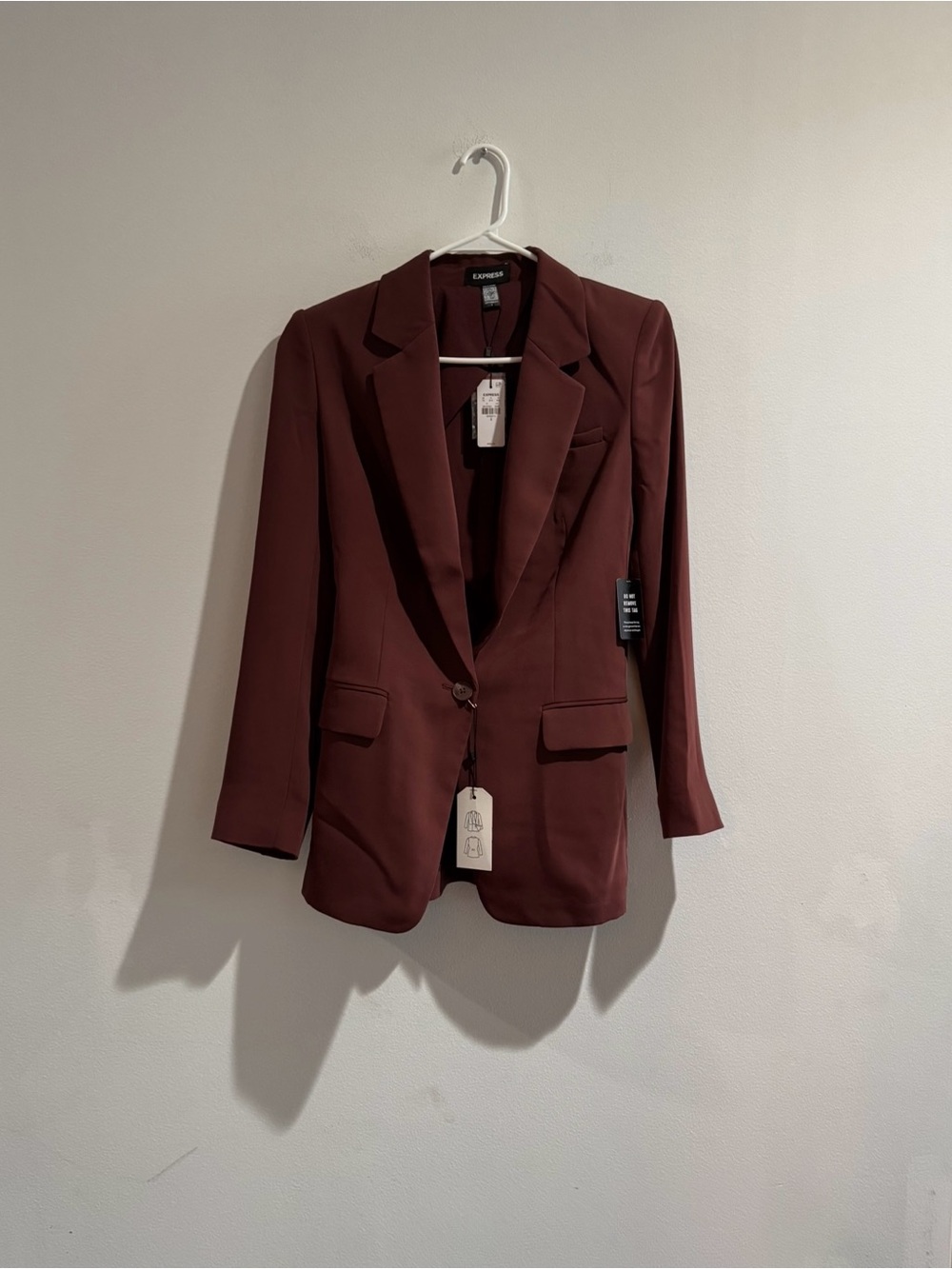 Express Chocolate Brown Blazer NWT 🤎 Tailored Cinch Back Small - Picture 6 of 8
